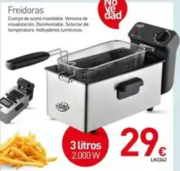 Mi Bricolaje Freidoras Cuerpo de acero inoxidable. Ventana de visualización. Desmontable. Selector de temperatura. Indicadores luminosos oferta