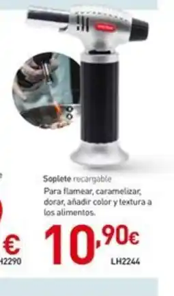 Mi Bricolaje Soplete recargable Para flamear, caramelizar, dorar, añadir color y textura a los alimentos oferta
