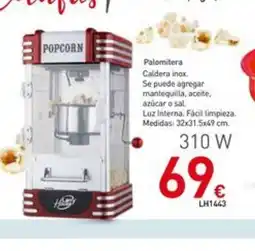 Mi Bricolaje Palomitera Caldera inox. Se puede agregar mantequilla, aceite, azúcar o sal. oferta