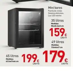 Mi Bricolaje Mini bares Puerta de cristal Sistema silencioso Luz LED interior oferta