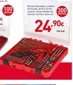 Mi Bricolaje Brocas helicoidales, madera, de fresado, de 50 y 25 mm y planas. Destornillador de tuercas, tornillos, tacos, etc. oferta