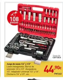 Mi Bricolaje Juego de vasos 1/4" y 1/2" oferta