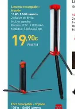 Mi Bricolaje Linterna recargable + tripode oferta