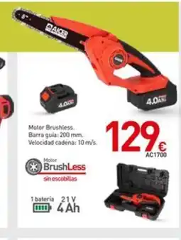 Mi Bricolaje Motor Brushless. Barra guía: 200 mm. Velocidad cadena: 10 m/s. oferta