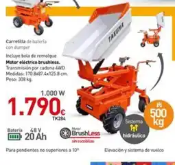 Mi Bricolaje Carretilla de bateria con dumper oferta