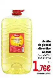 Abaco - aceite de girasol alto oleico