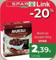 Spar La Palma Spar - muesli con chocolate oferta