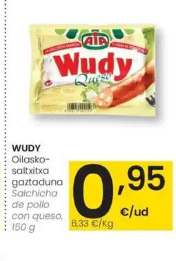 Eroski WUDY Salchicha de pollo con queso oferta