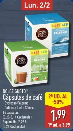 ALDI DOLCE GUSTO Cápsulas de café oferta