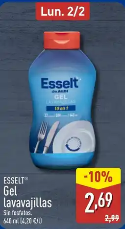 ALDI ESSELT Gel lavavajillas oferta