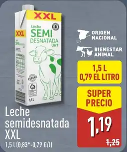 ALDI Leche semidesnatada XXL oferta