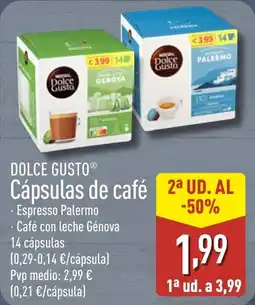 ALDI DOLCE GUSTO Cápsulas de café oferta