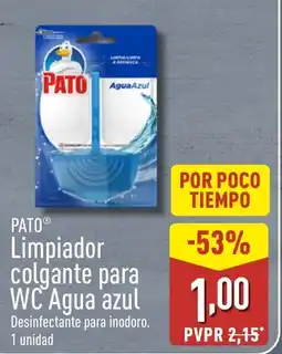 ALDI PATO Limpiador colgante para WC Agua azul oferta
