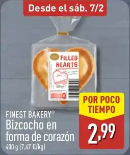 ALDI FINEST BAKERY Bizcocho en forma de corazón oferta