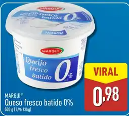 ALDI MARGUI Queso fresco batido 0% oferta