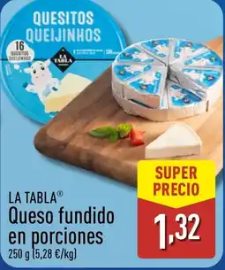 ALDI LA TABLA Queso fundido en porciones oferta