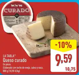 ALDI LA TABLA Queso curado oferta