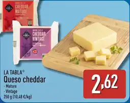 ALDI LA TABLA Queso cheddar oferta