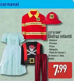 ALDI LILY & DAN Disfraz infantil oferta