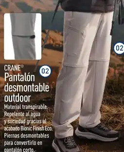 ALDI CRANE Pantalón desmontable outdoor oferta