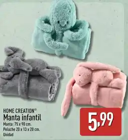 ALDI HOME CREATION Manta infantil oferta