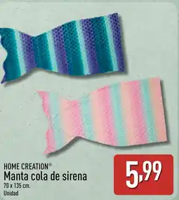 ALDI HOME CREATION Manta cola de sirena oferta