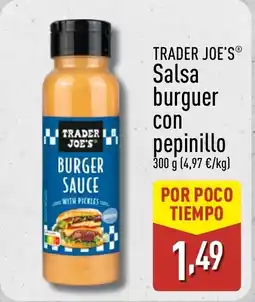 ALDI TRADER JOE'S Salsa burguer con pepinillo oferta