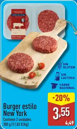 ALDI Burger estilo New York oferta
