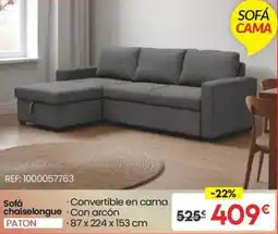 Embargos a lo bestia PATON Sofá chaiselongue oferta
