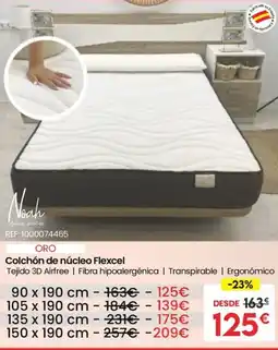 Embargos a lo bestia ORO Colchón de núcleo Flexcel oferta