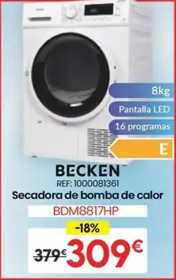 Embargos a lo bestia BECKEN Secadora de bomba de calor BDM8817HP oferta