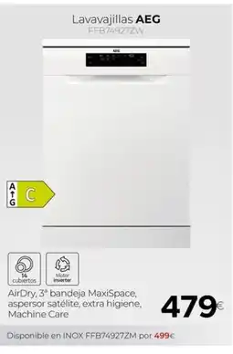 Tien 21 AEG Lavavajillas FFB74927ZW oferta
