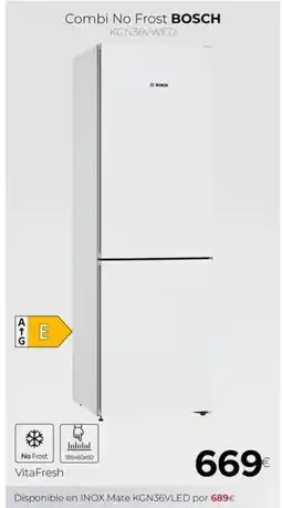 Tien 21 BOSCH Combi No Frost KGN36VWED oferta