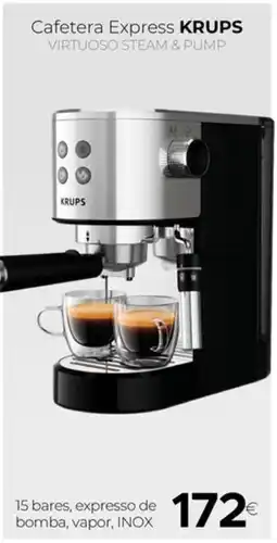 Tien 21 KRUPS Cafetera express virtuoso steam & pump oferta