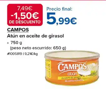 CAMPOS Atún en aceite de girasol
