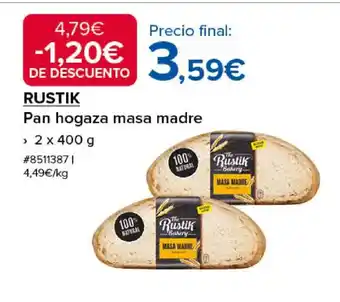 Costco RUSTIK Pan hogaza masa madre oferta