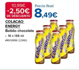 Costco COLACAO ENERGY Batido chocolate oferta