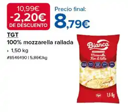 Costco TGT 100% mozzarella rallada oferta