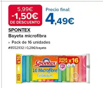 Costco SPONTEX Bayeta microfibra oferta
