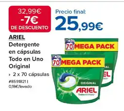 Costco ARIEL Detergente en cápsulas Todo en Uno Original oferta