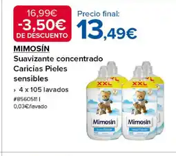 Costco MIMOSÍN Suavizante concentrado Caricias Pieles sensibles oferta