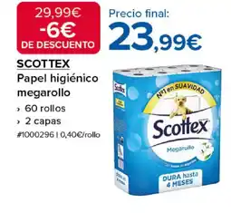 Costco SCOTTEX Papel higiénico megarollo oferta