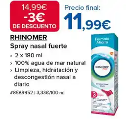 Costco RHINOMER Spray nasal fuerte oferta