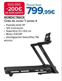 Costco NORDICTRACK Cinta de correr T series 9 oferta