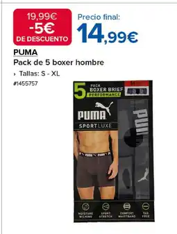 Costco PUMA Pack de 5 boxer hombre oferta