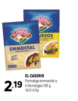 Coviran EL CASERIO Formatge emmental o 4 formatges oferta