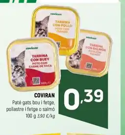 Coviran COVIRAN Paté gats bou i fetge, pollastre i fetge o salmó oferta