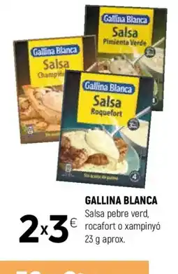 Coviran GALLINA BLANCA Salsa pebre verd, rocafort o xampinyó oferta
