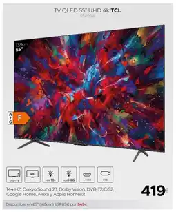 Tien 21 TCL Tv qled 55" uhd 4k oferta