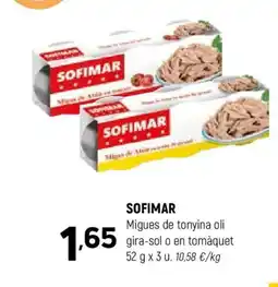 Coviran SOFIMAR Migues de tonyina oli gira-sol o en tomàquet oferta